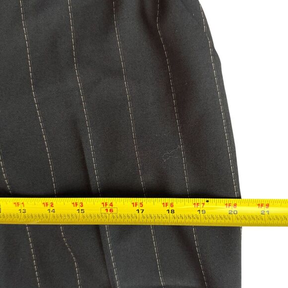 Anne Klein Black Pantsuit with brown Pinstripes - Picture 13 of 17